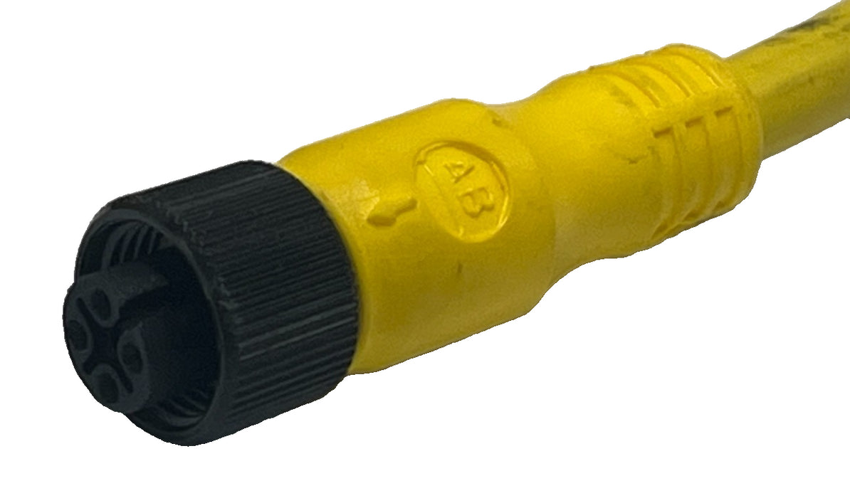 ALLEN BRADLEY 889D-F4ECDM-10 SER B MICRO CABLE FEMALE TO MALE STRAIGHT 4PIN 10M