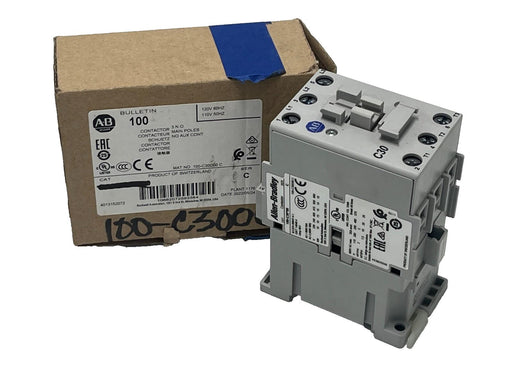 ALLEN-BRADLEY 100-C30D00 /C IEC Contactor  30A , 3-Pole 3 N-O 110/120V COIL NSMP