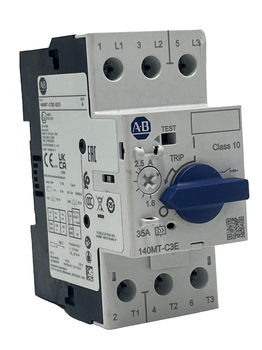 Allen‑Bradley 140MT‑C3E‑B25 A Motor Protection Circuit Breaker 1.6‑2.5A Frame C