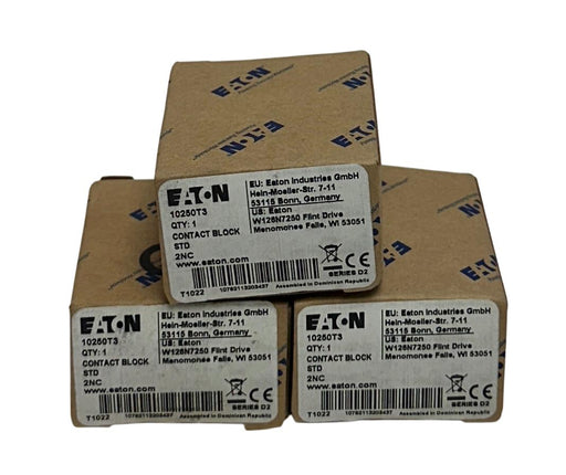 3 EATON 10250T3 STD CONTACT BLOCKS HEAVY-DUTY 2NC SERIES D2 600VAC NSMP