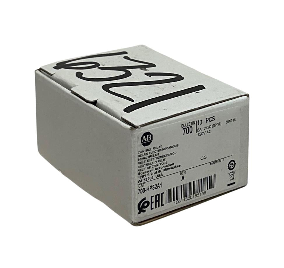 9 ALLEN BRADLEY 700-HP32A1 /A BULLETIN 700 CONTROL RELAYS 8A 2C/O (DPDT) NSMP