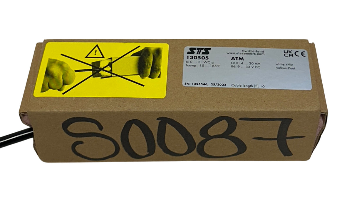 STS SENSORS 130505 ATM ANALOG PRESSURE TRANSMITTER 9-33VDC 4-20mA 16' CABLE NSMP