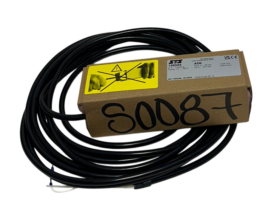 STS SENSORS 130505 ATM ANALOG PRESSURE TRANSMITTER 9-33VDC 4-20mA 16' CABLE NSMP