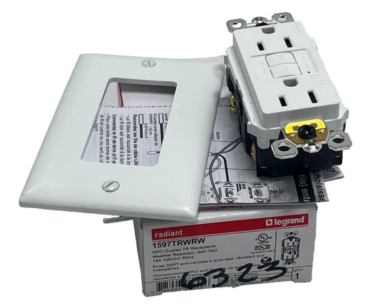 Legrand 1597TRWRW GFCI Duplex TR Receptacle weather resistant, WHITE 15A NSMP