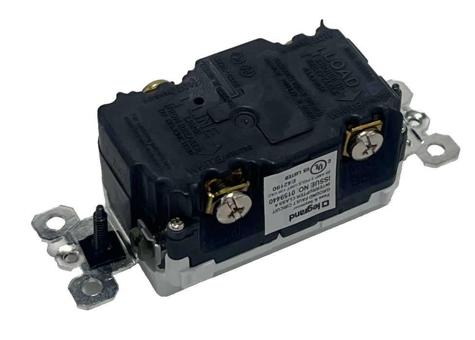 Legrand 1597TRWRW GFCI Duplex TR Receptacle weather resistant, WHITE 15A NSMP