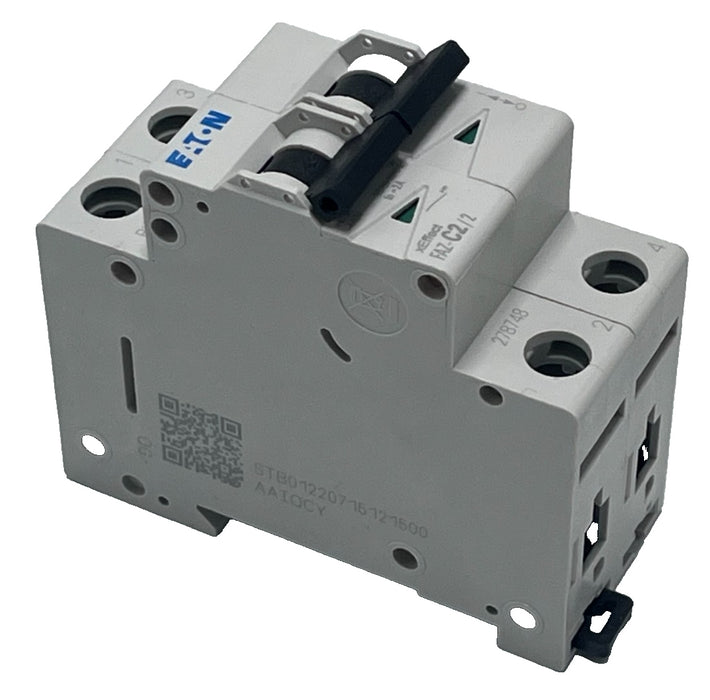 EATON FAZ-C2/2 278748 MINIATURE CIRCUIT BREAKER 2A, 2POLE, DIN RAIL MOUNT FSMP