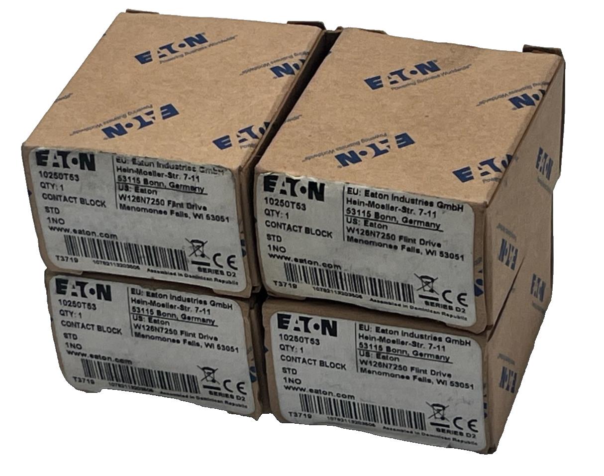 4 EATON 10250T53 STD CONTACT BLOCKS HEAVY-DUTY 2NC SERIES D2 600VAC NSMP