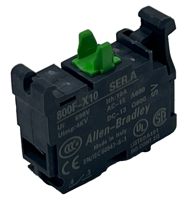 LOT OF 4 ALLEN BRADLEY 800F-X10 Screw Contact Block 1NO Push Button 22.5mm NSNP