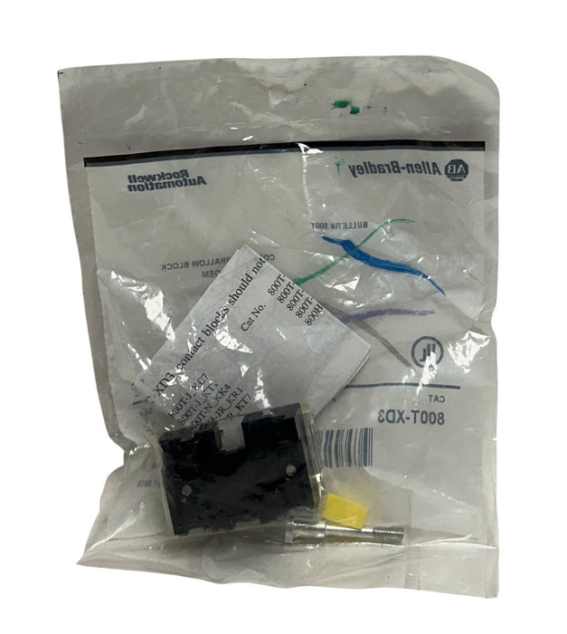 ALLEN BRADLEY 800T-XD3 /E BULLETIN 800T SHALLOW CONTACT BLOCK 10A 600V NSFS