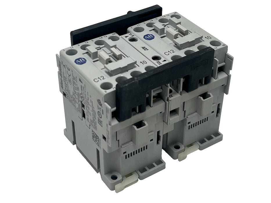 Allen-Bradley 104-C12D22 Ser B IEC Reversing Contactor 12A 110/120V AC Coil NSMP