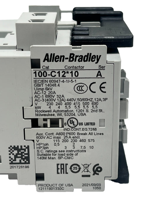 Allen-Bradley 104-C12D22 Ser B IEC Reversing Contactor 12A 110/120V AC Coil NSMP