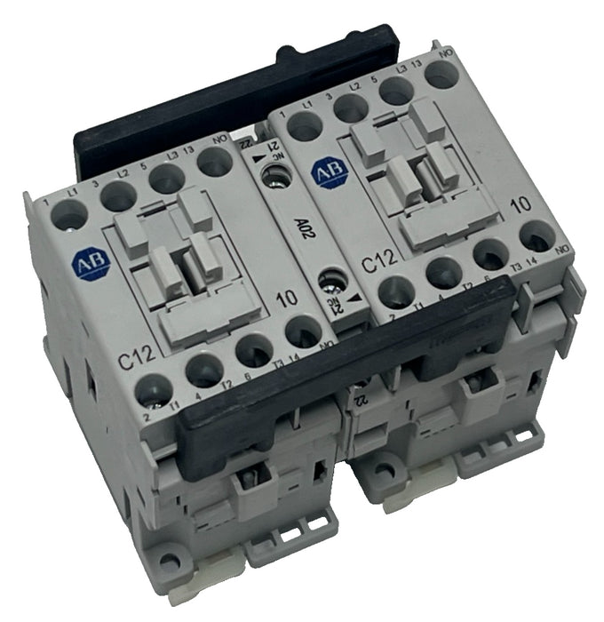Allen-Bradley 104-C12D22 Ser B IEC Reversing Contactor 12A 110/120V AC Coil NSMP