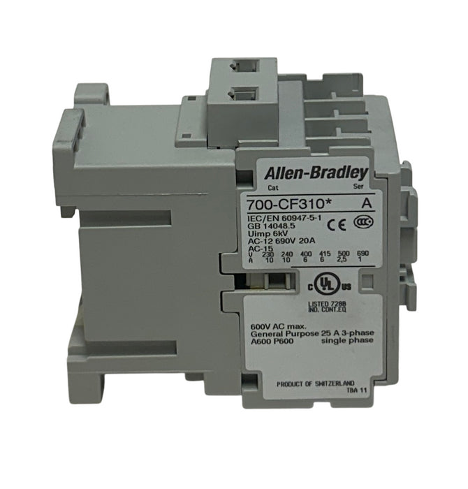 ALLEN BRADLEY 700-CF310D /A BULLETIN 700 INDUSTRIAL CONTROL RELAY 110/120V NSMP