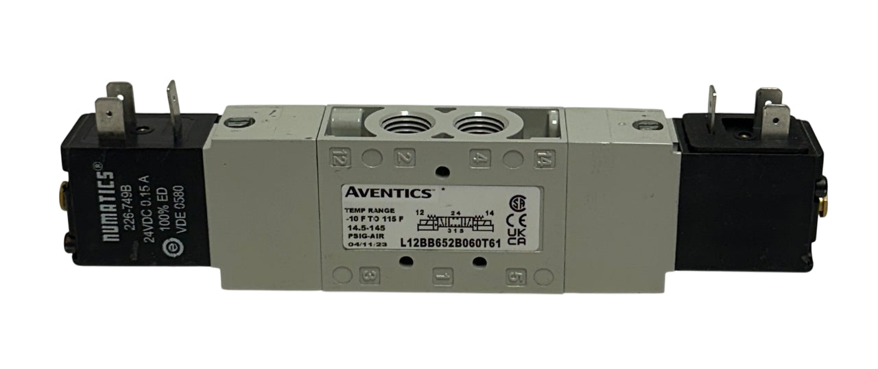 NUMATICS AVENTICS L12BB652B060T61 SOLENOID VALVE 24VDC COILS *MISSING PARTS NSNP