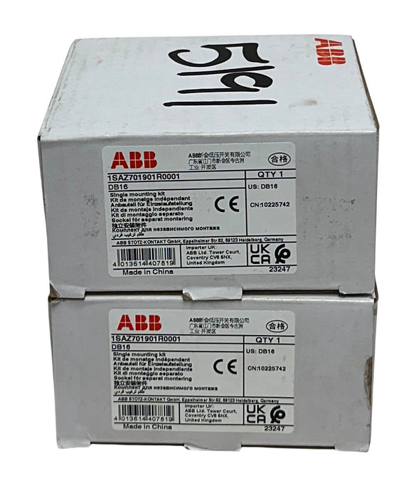 2 ABB 1SAZ701901R0001 / DB16 SINGLE MOUNTING KITS FOR T16 OEM NSMP