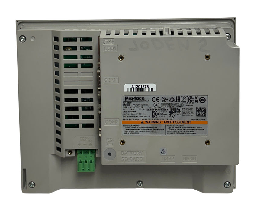 SCHNEIDER PROFACE GP-4401T / PFXGP4401TAD OPERATOR INTERFACE Ethernet 24VDC USNP