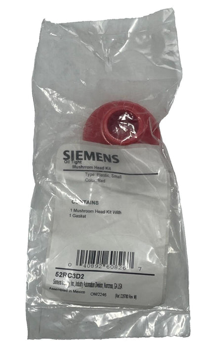 Siemens 52RC3D2 Red Plastic Mushroom Head Cap 30mm 1-3/4" Dia Non-Illuminated