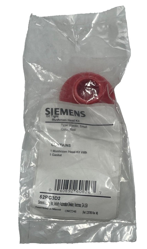 Siemens 52RC3D2 Red Plastic Mushroom Head Cap 30mm 1-3/4" Dia Non-Illuminated