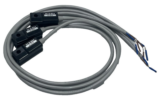 (3) SMC D-B54 Inline Reed Auto Switch Sensor 2-Wire 24VDC 200VAC Band Mount NSNP