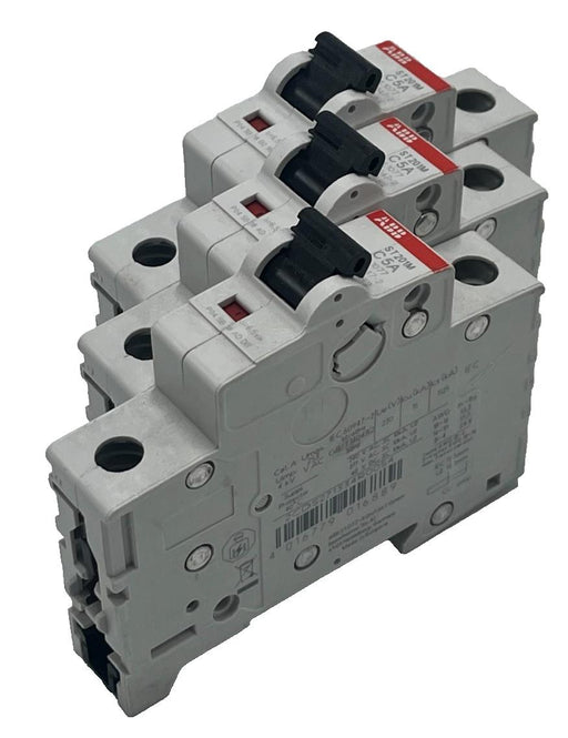 (3) ABB ST201M-C1 Miniature Circuit Breaker 1A 1-Pole C-Curve UL 1077 DIN Rail