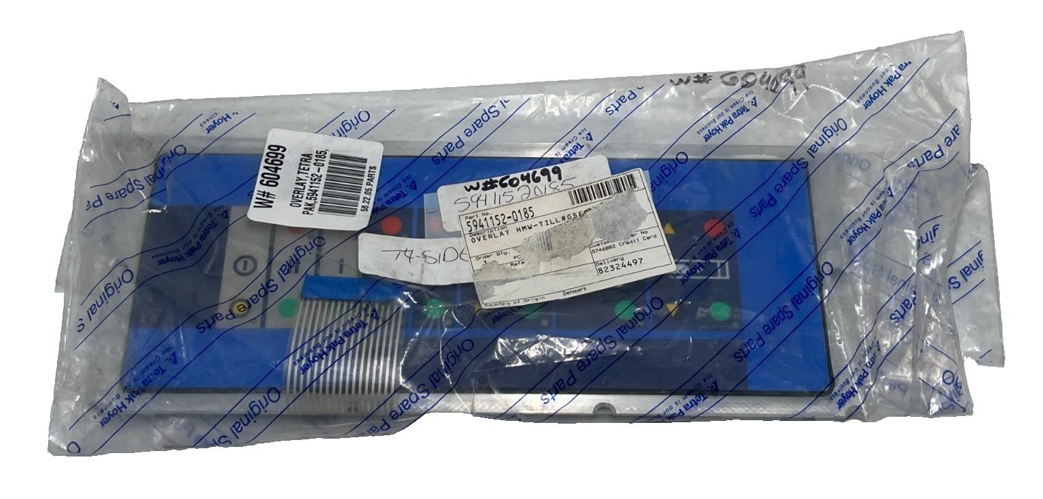 TETRA PAK HOYER 5941152-0185 OVERLAY BUTTON PANEL SCREEN HMW-TILL, NSFS