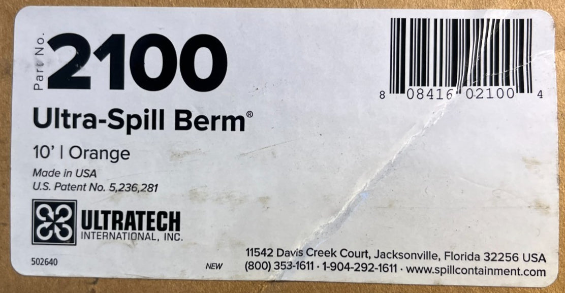 Ultratech 2100 Ultra-Spill Berm 10-Ft Polyethylene Tarp Dike Containment Barrier