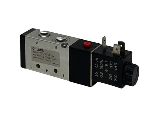 OHLSON 4V210-08-DC24V / 4V21008DC24V PNEUMATIC SOLENOID VALVE 0.8MPa 24VDC USNP