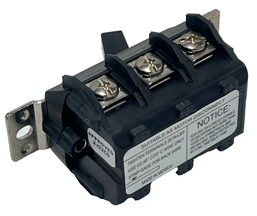 LEVITON MS303-DS Manual Motor Disconnect Switch 30 Amp 600V 3Pole 3Phase AC