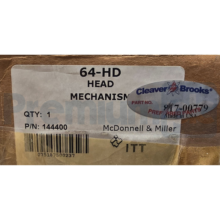 Cleaver-Brooks 817-00779 McDonnell & Miller 144400 64-HD Head Mechanism LWCO NEW