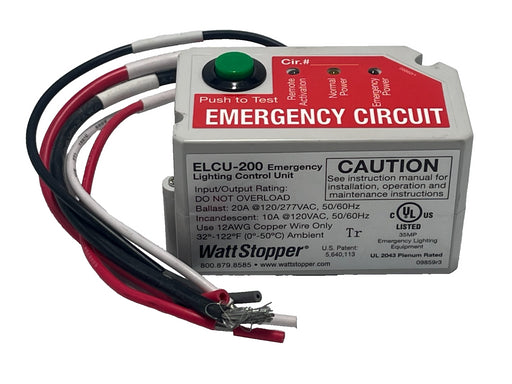 WATTSTOPPER ELCU-200 Emergency Lighting Control Unit 20A 120/277V UL924, NSNP