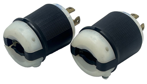 (2) HUBBELL HBL2721 TWIST-LOCK INDUSTRIAL PLUGS 30A 250V 3PH 3P4W, NSNP