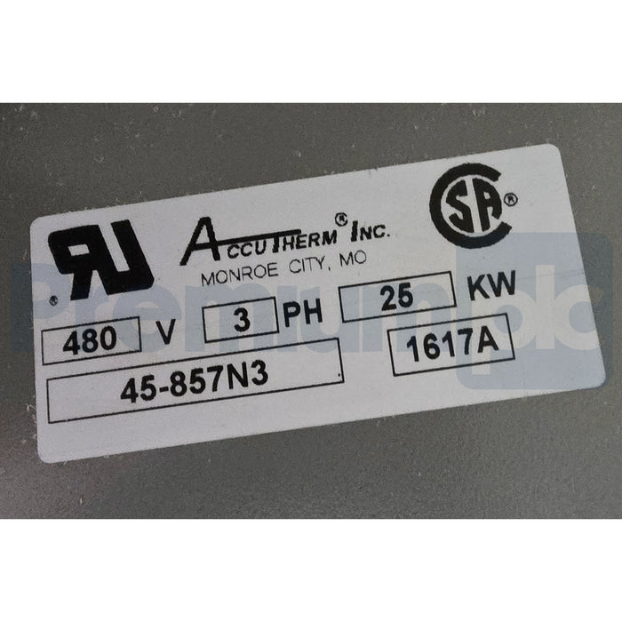 ACCUTHERM 45-857N3 5"-150# Flanged Immersion Heater 480V/3PH/25kW/1617A NSMP