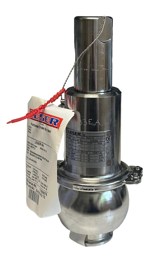 LESER 4834.7712 Type 483 Safety Relief Valve 1.5" x 2" NPS 316L/SS 40psig NSNP