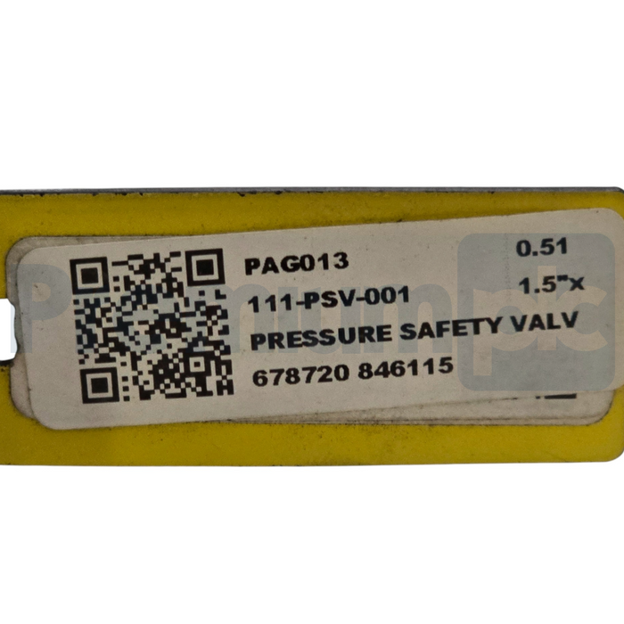 LESER 4834.7712 Type 483 Safety Relief Valve 1.5" x 2" NPS 316L/SS 20.3psi NSNP