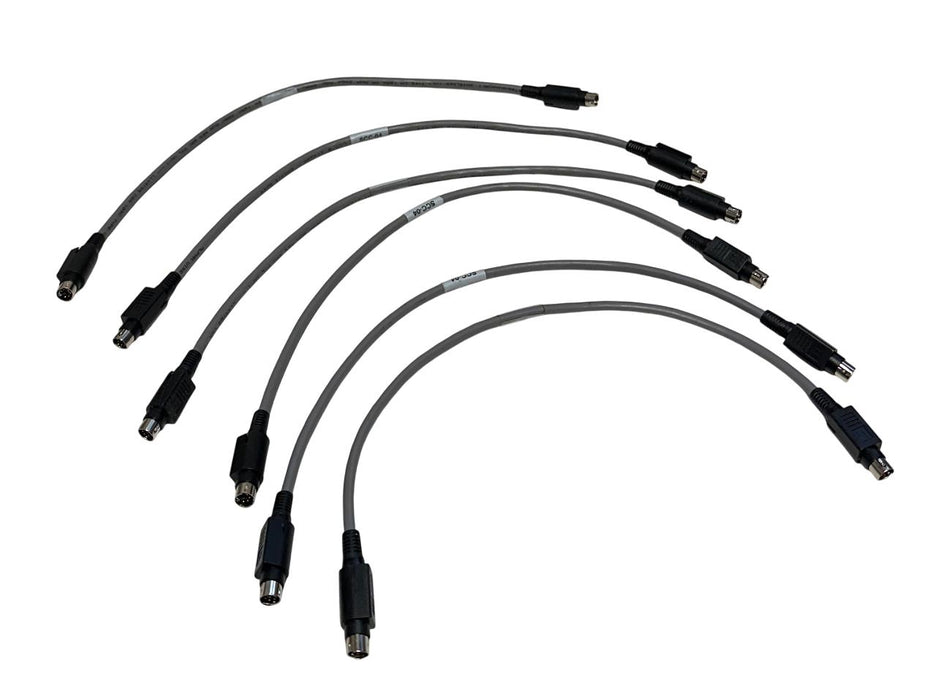 6 UNBRANDED SCC-04 / SCC04 DOUBLE-ENDED CABLES GRAY 6-PIN NSNP