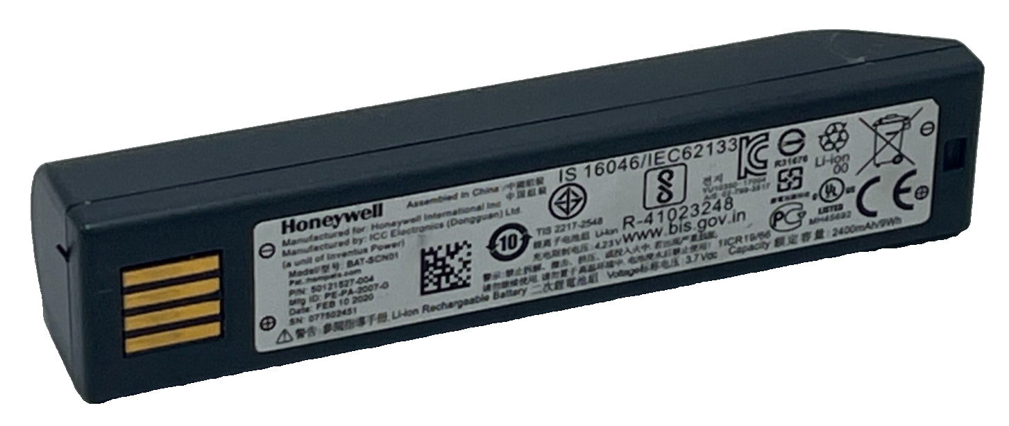 LOT OF 3 HONEYWELL BAT-SCN01 , 50121527-004 Rechargeable Li-Ion Batteries