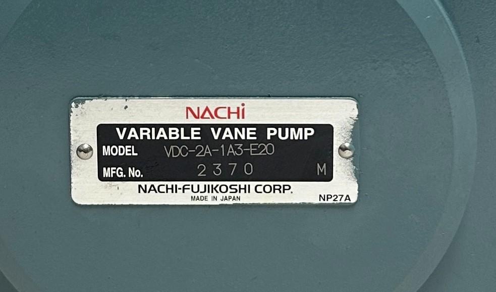 NACHI VDC-2A-1A3-E20 Hydraulic Variable Vane Pump 7.9GPM @ 1800RPM 1" Shaft NSMP