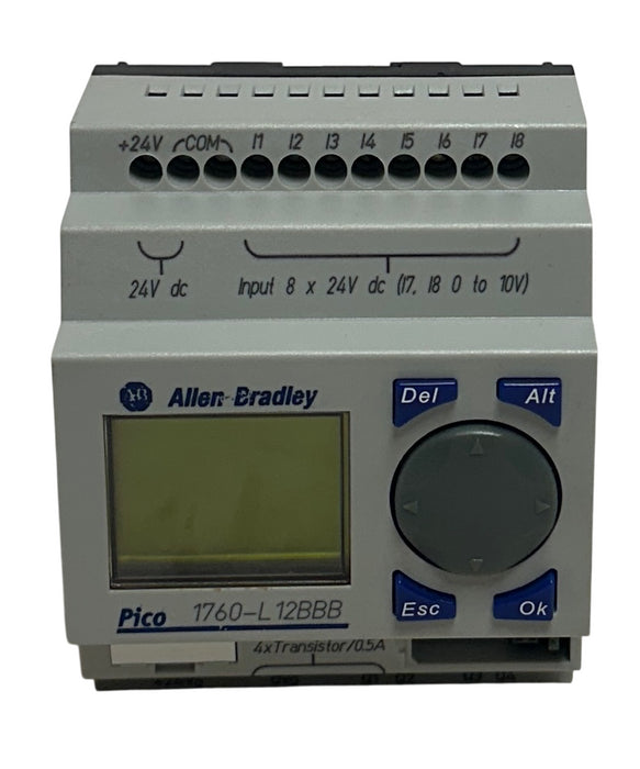 ALLEN BRADLEY 1760-L12BBB /B Pico DC CONTROLLER 24VDC Rev. D 2W 1760L12BBB USNP
