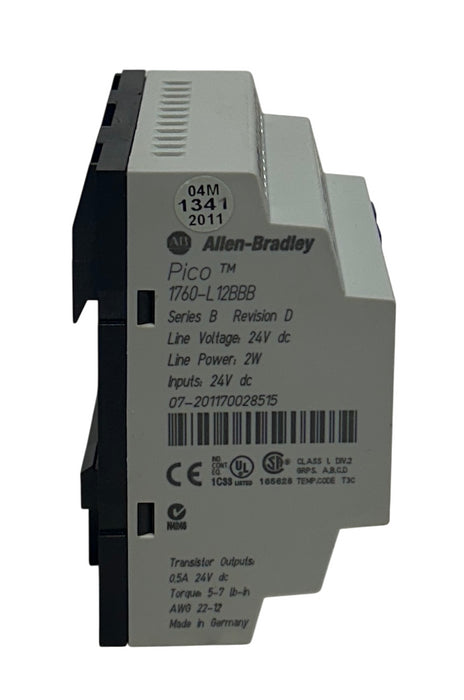 ALLEN BRADLEY 1760-L12BBB /B Pico DC CONTROLLER 24VDC Rev. D 2W 1760L12BBB USNP