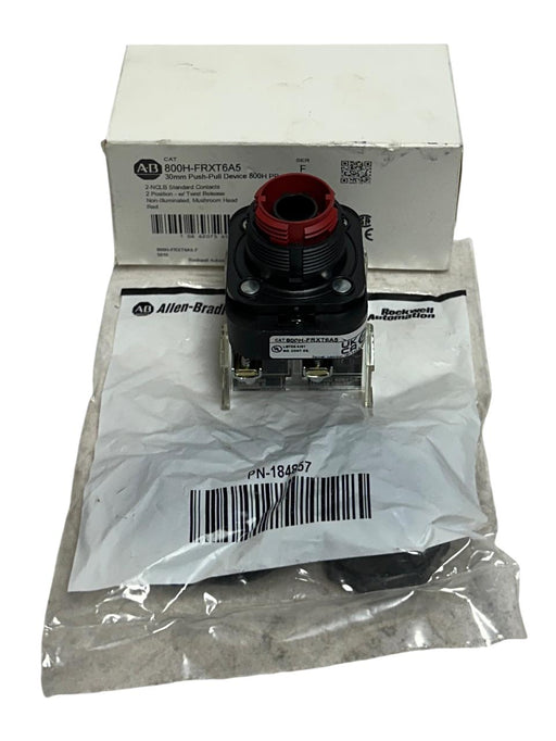 ALLEN BRADLEY 800H-FRXT6A5 /F 30mm PUSH-PULL DEVICE 800H PB 2-POS TWIST NSNP *