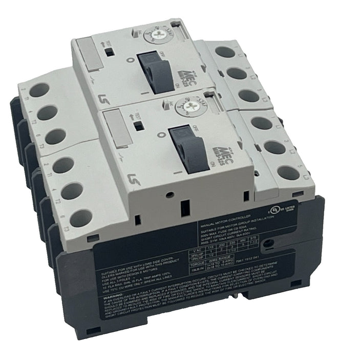 (2) LS Electric MMS-32S-10A Manual Motor Starter Protector 6A to 10A 3-Pole NSMP