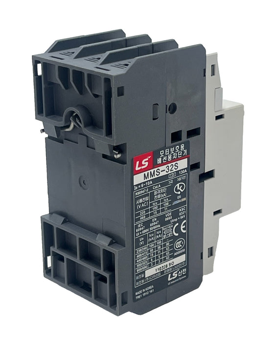 (2) LS Electric MMS-32S-10A Manual Motor Starter Protector 6A to 10A 3-Pole NSMP