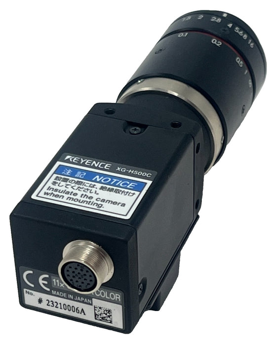 KEYENCE XG-H500C Color High-Resolution 5MP CCD Camera w/ CA-LHR16 16mm Lens NSNP