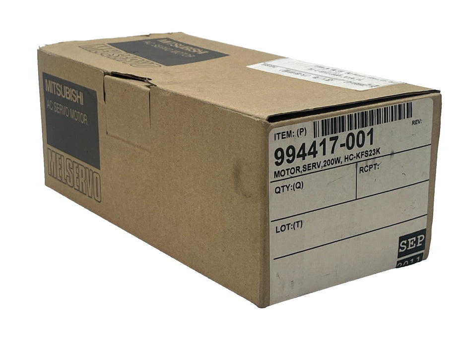 MITSUBISHI HC-KFS23K AC Servo Motor 200W 3000 RPM 3-Phase MELSERVO J3 Series