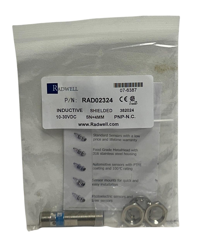 RADWELL RAD02324 INDUCTIVE PROXIMITY SENSOR OCN1-1204P-BRS4 SUB 10-30VDC NSMP