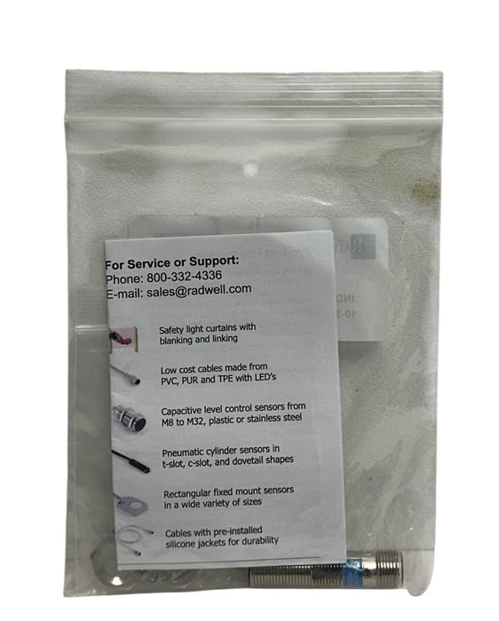 RADWELL RAD02324 INDUCTIVE PROXIMITY SENSOR OCN1-1204P-BRS4 SUB 10-30VDC NSMP