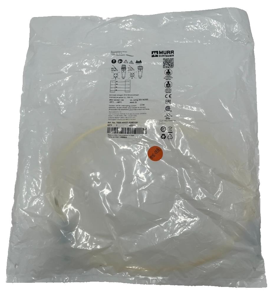 Murr Elektronik 7000-40021-0240100 Connection Cable M12 Male to Female 4-Pole 1m