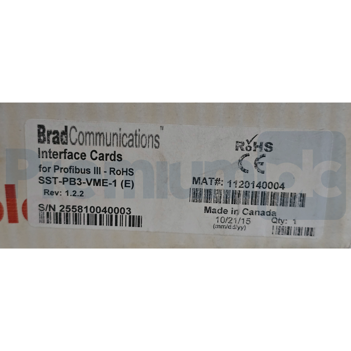 Molex BradCommunications SST-PB3-VME-1 (E) Profibus Interface Card VME 112014004