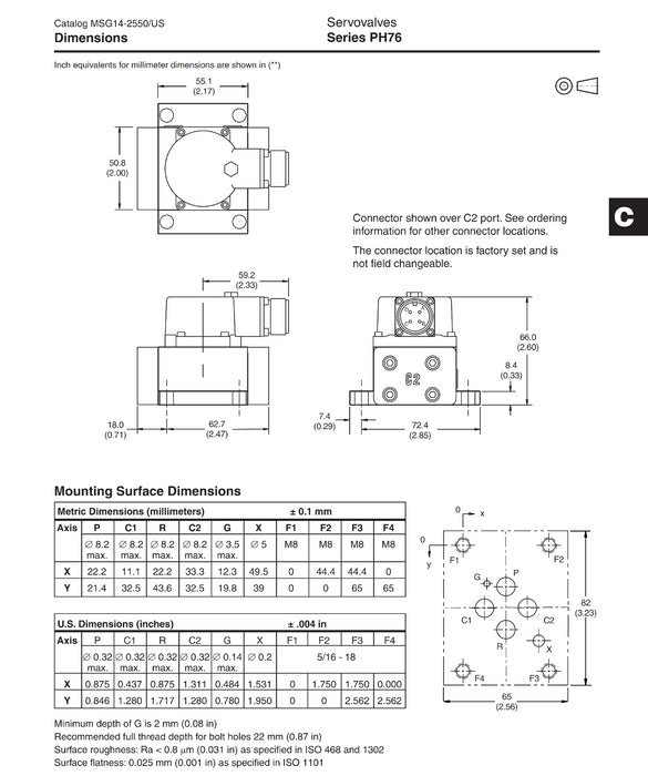 Parker PH76 Hydraulic Servo Valve PH76AAZBVA2.5D1384 2.5GPM 3000PSI D# 1384 XLNT