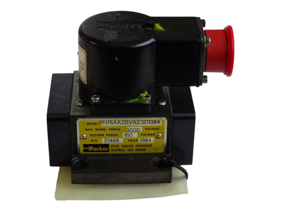 Parker PH76 Hydraulic Servo Valve PH76AAZBVA2.5D1384 2.5GPM 3000PSI D# 1384 XLNT